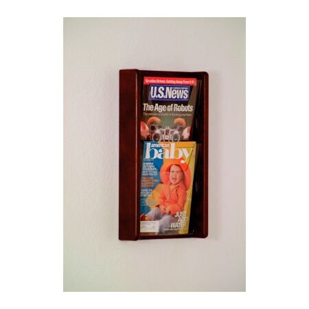 Wooden Mallet 2 Pocket (2H) Acrylic & Oak Wall Display - Mahogany AC19-2MH